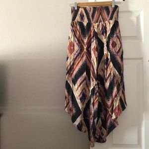 Asymmetrical flowy pants
